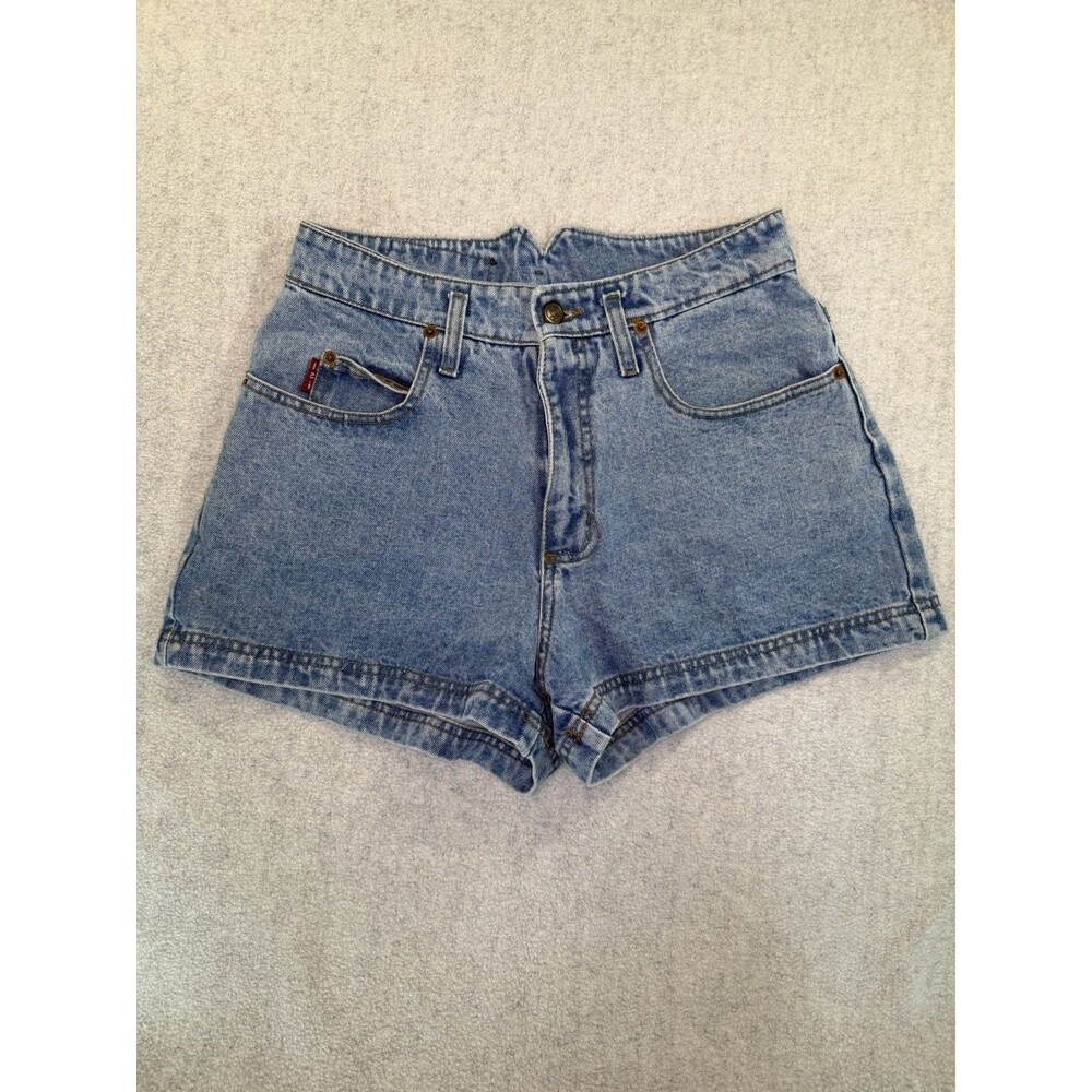 Vtg lei Shorts Women sz 13 Denim Y2K Cotton 5-Pocket Zip Flat Front